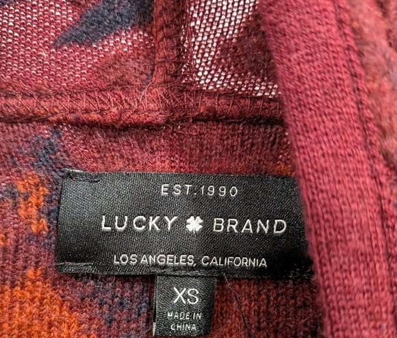 Lucky Brand Aztec Western Fringe Cardigan | Xsmall - Picture 4 of 5